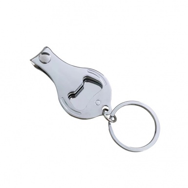 Ford Mustang Key Chain Ring Fingernail Trimmer Camo Chrome Emblem