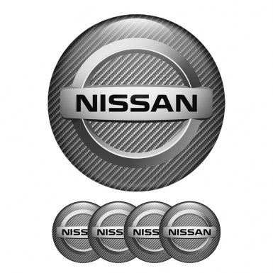 Nissan Domed Stickers Wheel Center Cap Badge Carbon Printing
