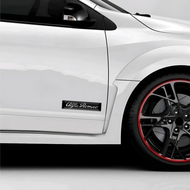 Alfa Romeo Silicone Badge Emblem Black Edition