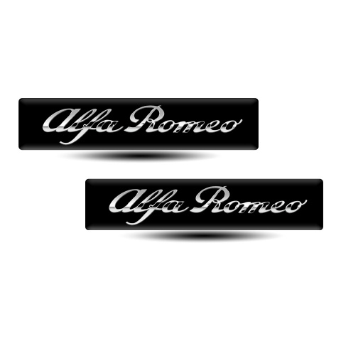 Alfa Romeo Silicone Badge Emblem Black Edition