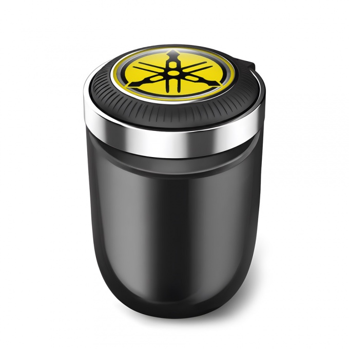 Yamaha Trash Can Ashtray Yellow Print 