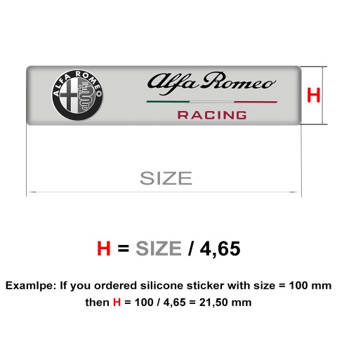 Alfa Romeo Silicone Emblem Racing Edition Logo 