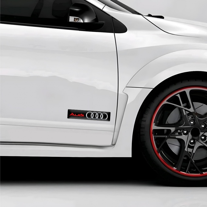 Audi Silicone Sticker Premium Quality Design | Domed Emblems | Stickers ...