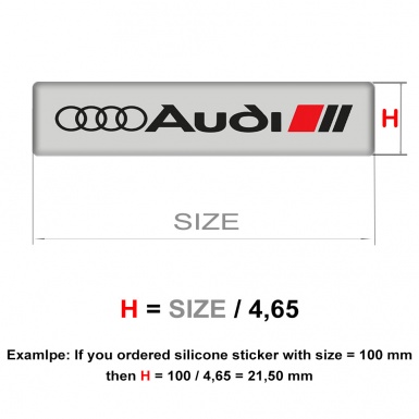 Audi Emblem Silicone Tape Stylish Design 