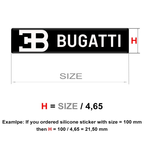 Bugatti Silicone Emblem Premium Quality Tape Edition 