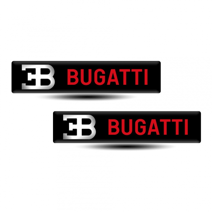 Bugatti Silicone Emblem Stylish White Red Logo 