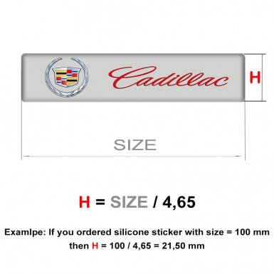 Cadillac Silicone Emblem With Premium Quality Logo Style 