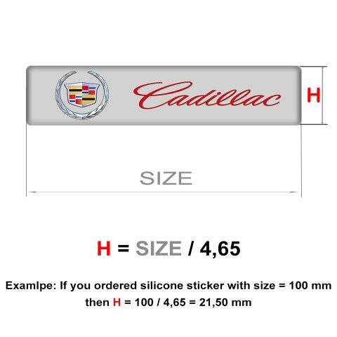 Cadillac Silicone Emblem With Premium Quality Logo Style 