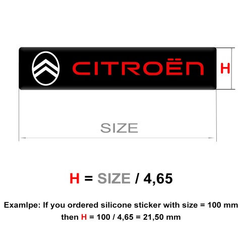 Citroen Silicone Sticker Unique Logo Style 