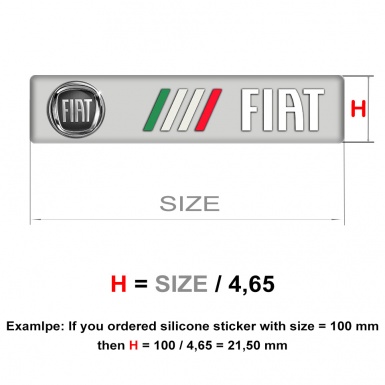 Fiat Silicone Sticker High-Quality Logo Style 