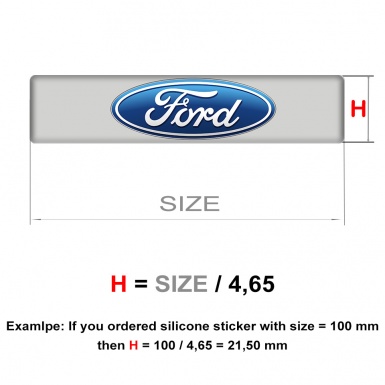 Ford Emblem Silicone Classic Logo Style 