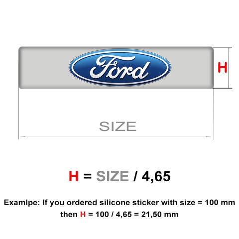 Ford Emblem Silicone Classic Logo Style 
