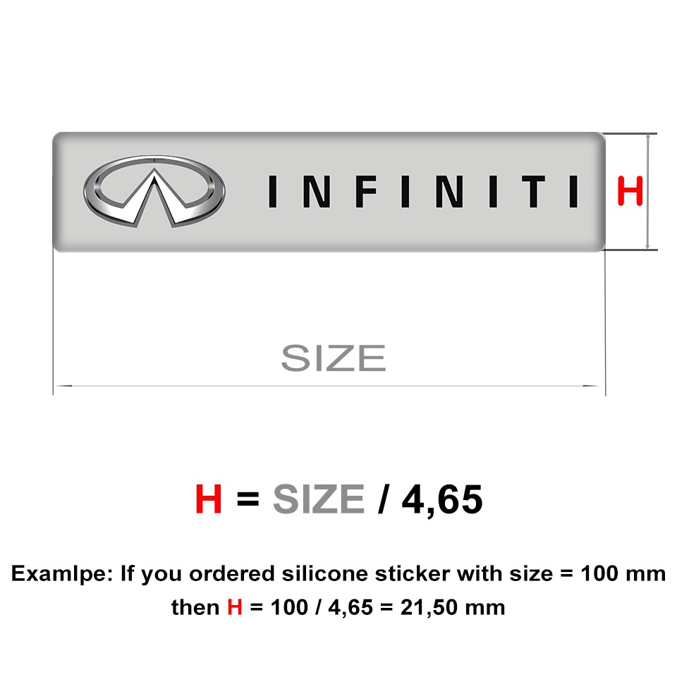 Infiniti Silicone Sticker Premium Quality Model | Domed Emblems ...