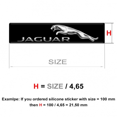 Jaguar Silicone Sticker Stylish Logo Design 