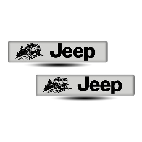 Jeep Stylish Silicone Emblem Black logo 