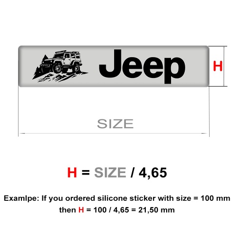 Jeep Stylish Silicone Emblem Black logo 