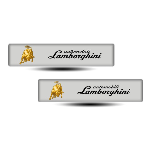 Lamborghini Logo Emblem Gray Tape Design 
