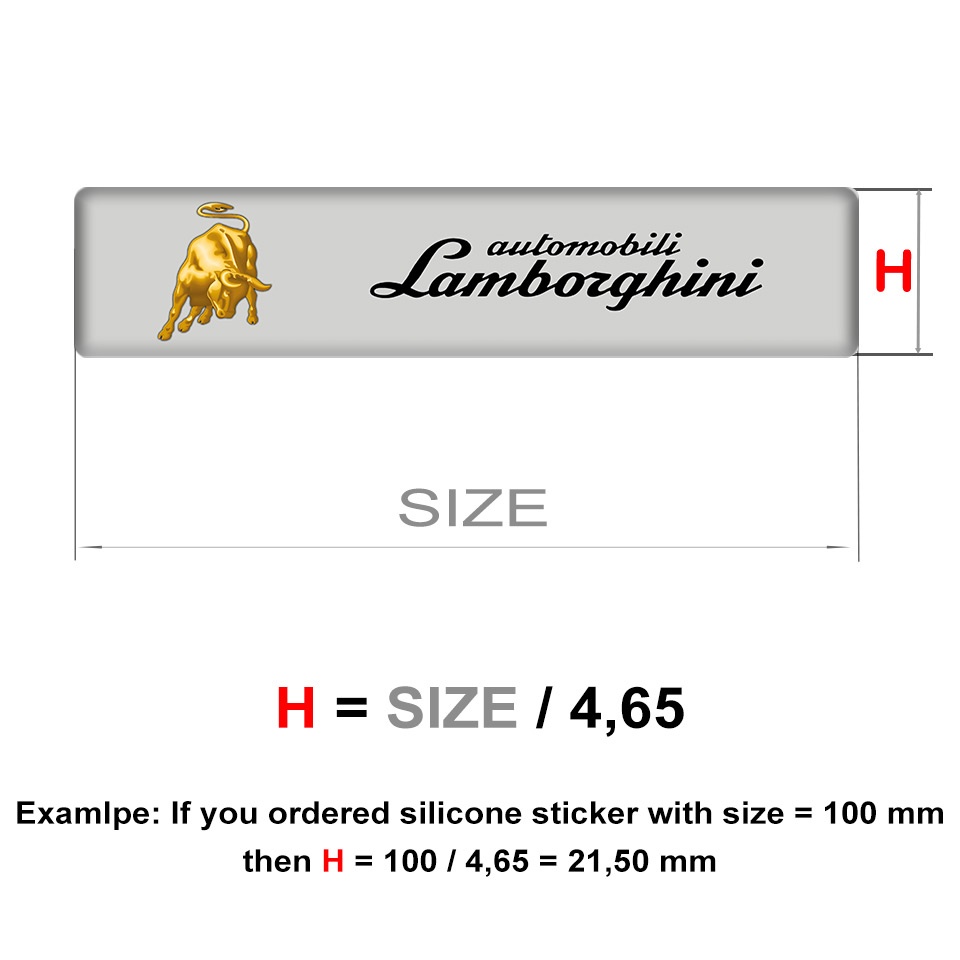 Lamborghini Logo Emblem Gray Tape Design | Domed Emblems | Stickers | X ...