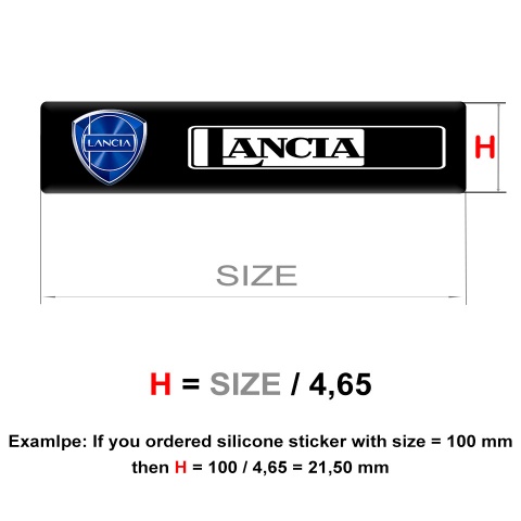 Lancia Silicone Sticker Blue logo Style 