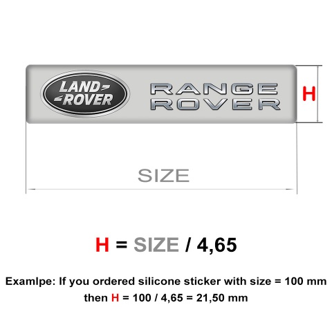 Land Rover Emblem Silicone Range Rover Edition 