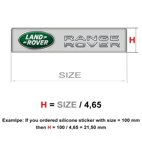 Land Rover Silicone Sticker Premium Quality Design 