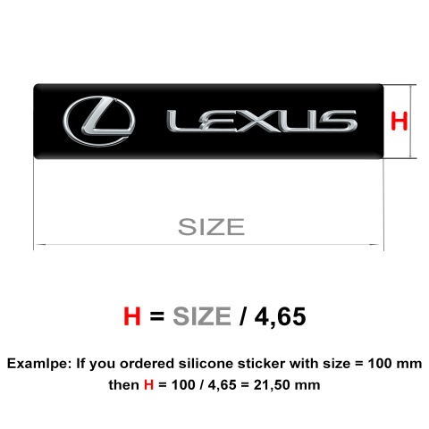Lexus Emblem Silicone Classic Logo Design 