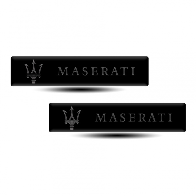 Maserati Emblem Badge Logo Black Style 