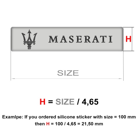 Maserati Emblem Silicone Racing Edition Model