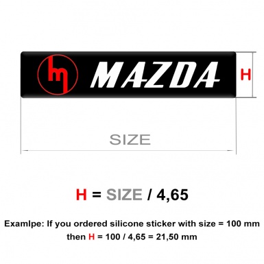 Mazda Emblem Silicone Premium Quality Logo 