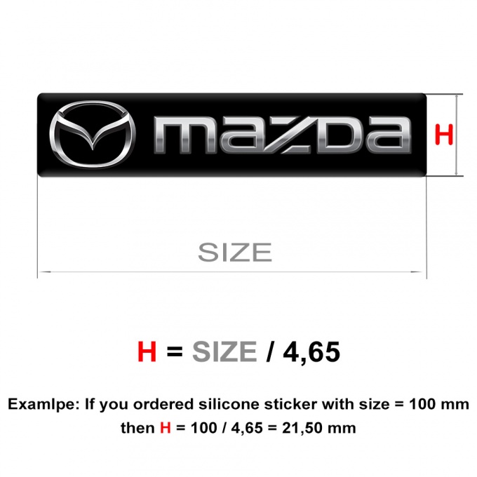 Mazda Silicone Sticker Limited Edition Model | Domed Emblems | Stickers ...