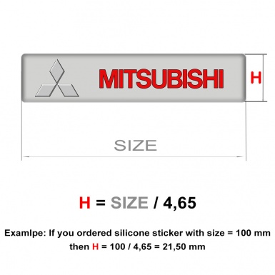 Mitsubishi Silicone Emblem Classic Logo Design 