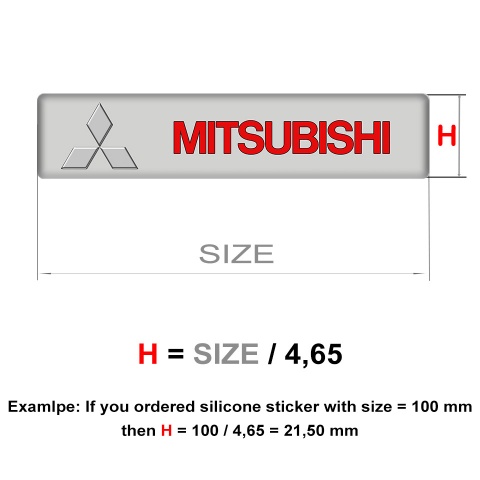 Mitsubishi Silicone Emblem Classic Logo Design 