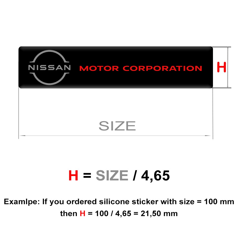 Nissan Silicone Sticker Racing Edition Model | Domed Emblems | Stickers ...