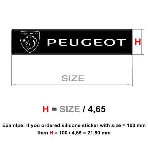 Peugeot Emblem Silicone Stylish Logo Edition 