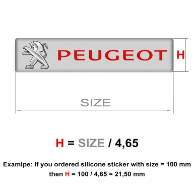 Peugeot Silicone Emblem Premium Quality Branded 