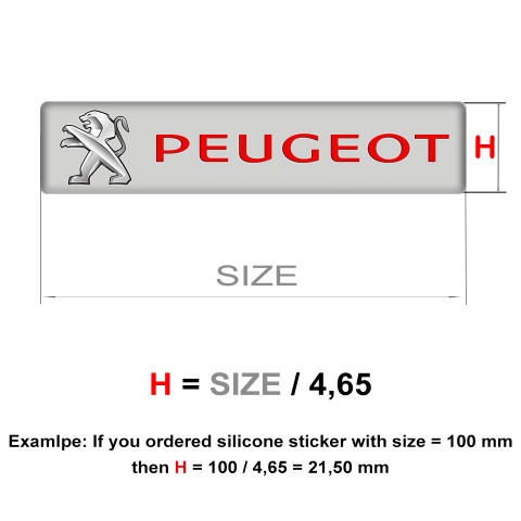 Peugeot Silicone Emblem Premium Quality Branded 