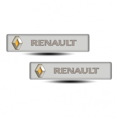 Renault Emblem Badge Logo Gray Design 