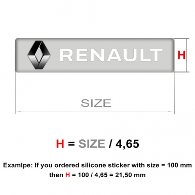 Renault Emblem Silicone Black Gray Logo Style 