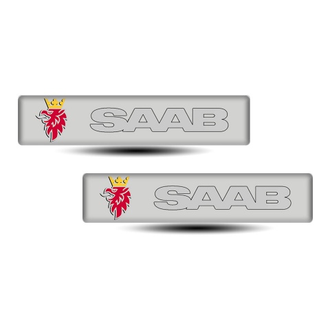 Saab Silicone Sticker Gray Tape Style 