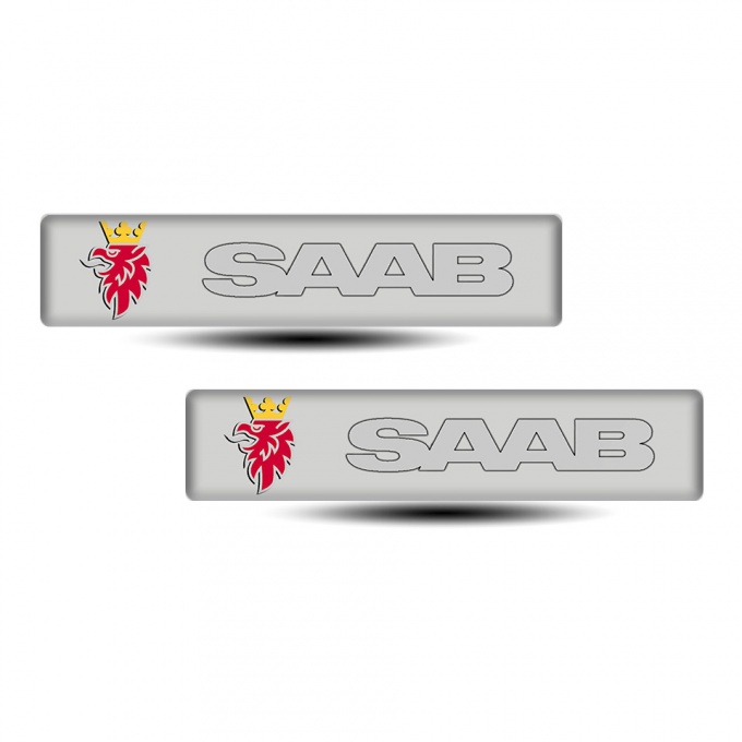 Saab Silicone Sticker Gray Tape Style 