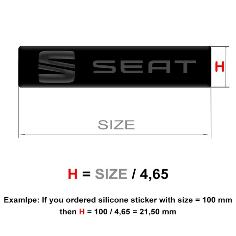 Seat Emblem Badge Logo Black Style 