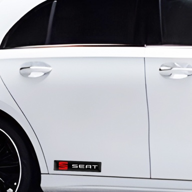 Seat Emblem Silicone Red Logo Style 