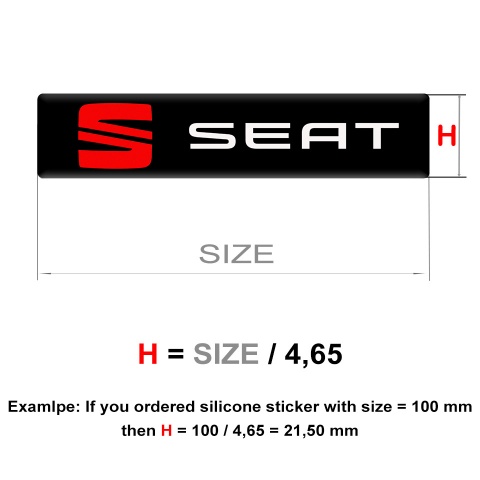 Seat Emblem Silicone Red Logo Style 