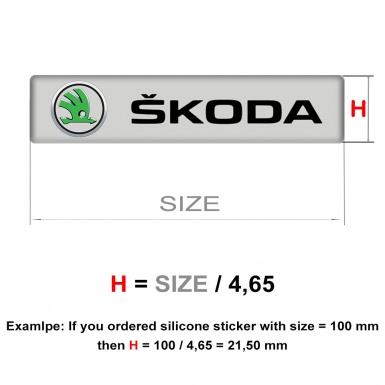 Skoda Silicone Emblem High-Quality Tape 