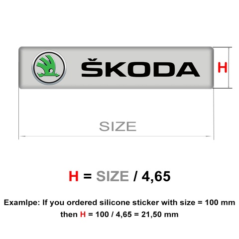 Skoda Silicone Emblem High-Quality Tape 