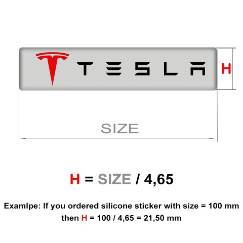 Tesla Silicone Emblem Stylish Logo Edition 