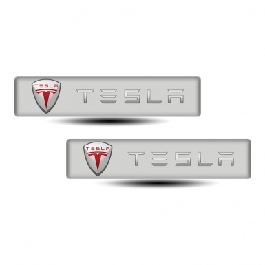 Tesla Silicone Emblem Tape Style Model 
