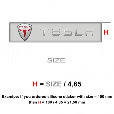 Tesla Silicone Emblem Tape Style Model 