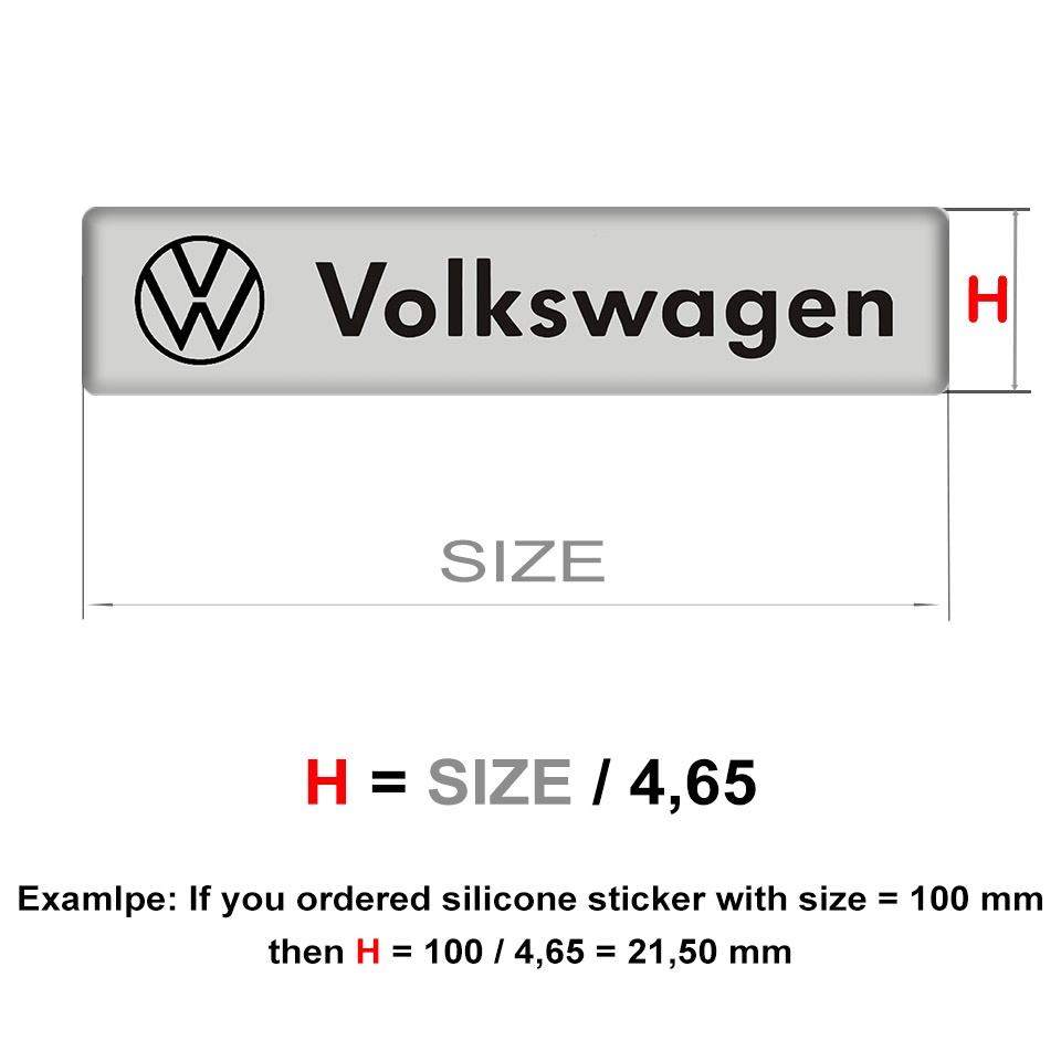 VW Silicone Sticker Stylish Logo Edition | Domed Emblems | Stickers | X ...
