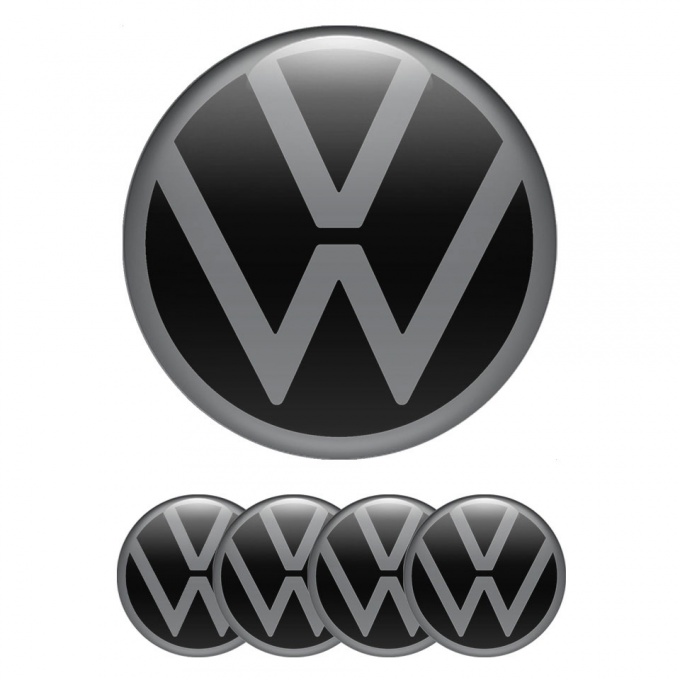 VW Badge Silicone Emblems for Wheel Center Caps